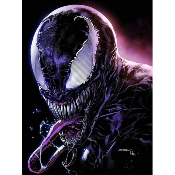 DIY 5D Diamond Painting Kit (For Adults) Diamond Painting "Venom" - Full Diamond Crystal Rhinestone Embroidery Craft Kit, Can Be Used as Gift, Wall Decoration