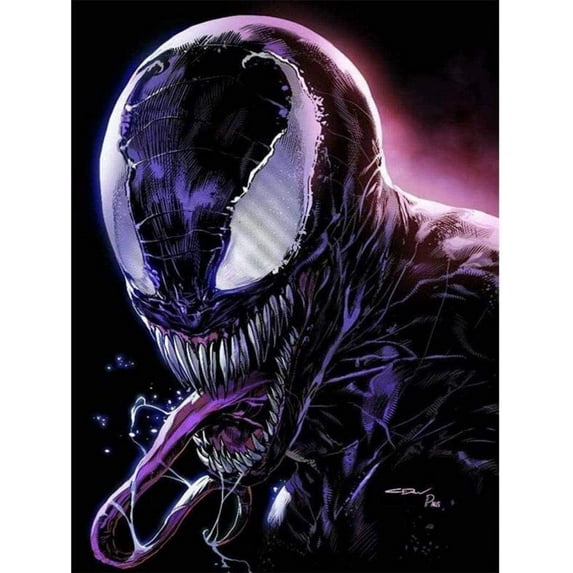 DIY 5D Diamond Painting Kit (For Adults) Diamond Painting "Venom" - Full Diamond Crystal Rhinestone Embroidery Craft Kit, Can Be Used as Gift, Wall Decoration