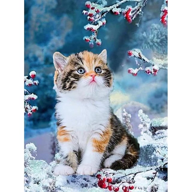 DIY 5D Diamond Painting Kit (for Adults) Diamond Painting "Cat Under