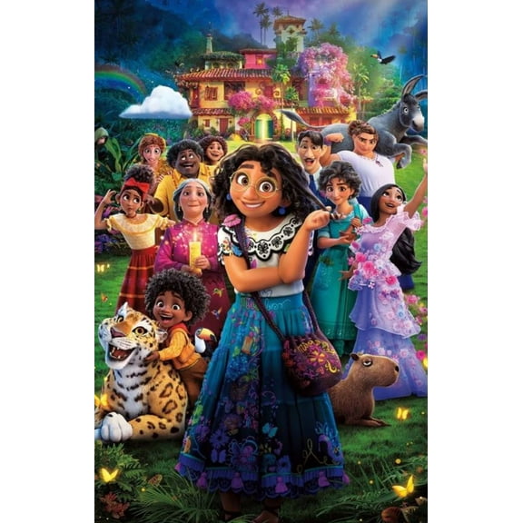 DIY 5D Diamond Painting Kits for Adults Diamond Encanto Diamond Painting Full Drill Crystal Rhinestone Embroidery Craft Kits for Home Wall Decor Gifts, 16x12inch