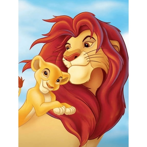 DIY 5D Diamond Painting Kits for Adults and Kids Diamond Art The Lion King Diamond Painting Full Drill Arts Craft by Number Kits for Beginner Home Decoration 12x16 inch Diamond Dots