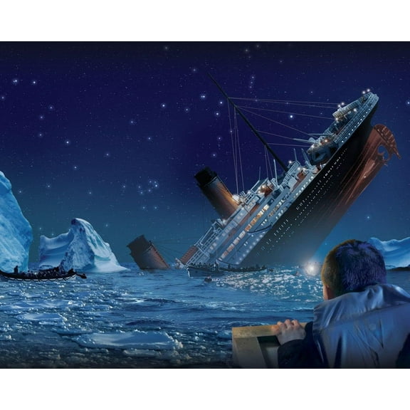 DIY 5D Diamond Painting Kits for Adults Kids, Titanic ,Full Drill Diamond Embroidery Kits Cross Stitch Crystal Rhinestone Pictures Arts Craft Home Wall Decoration