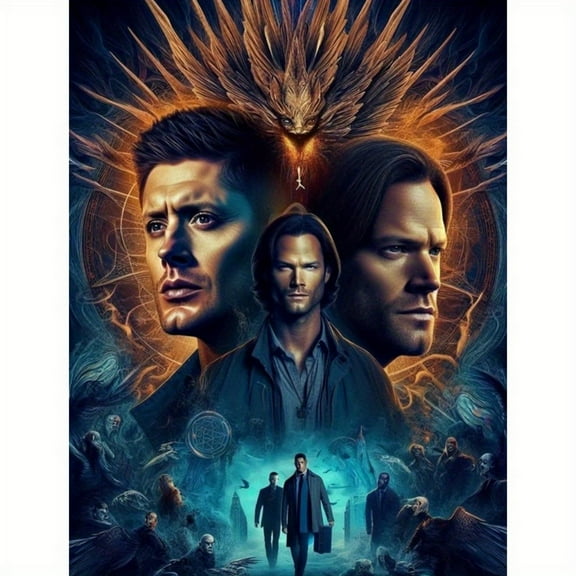 DIY 5D Diamond Painting Kits for Adults , supernatural series art round diamond ,Full Drill Diamond Embroidery Kits ,Mosaic Cross Stitch Craft Home Wall Decoration