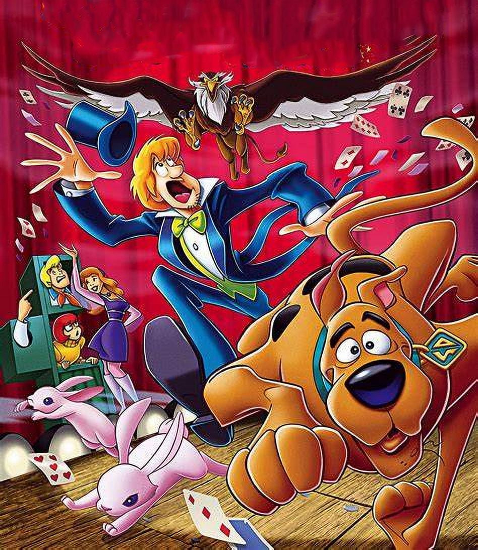 DIY 5D Diamond Painting Kits for Kids, Scooby Doo Diamond Painting Art Round Full Drill for Adult Rhinestone Embroidery Home Wall Art Decor 12x16 inches