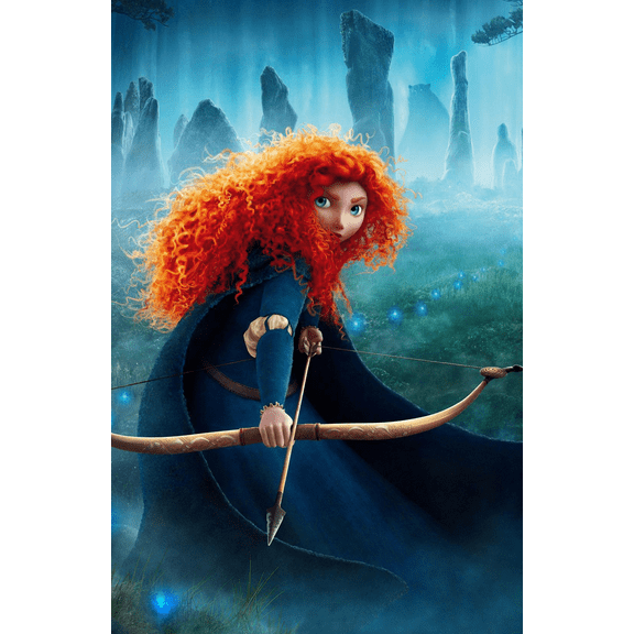 DIY 5D Diamond Painting Kits for Adults Rhinestone Embroidery Pictures Canvas Arts Crafts Home Wall Decor-12x16in(Princess Merida )