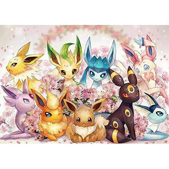 DIY 5D Diamond Painting Kits for Kids, Pikachu Diamond Painting Art Round Full Drill for Adult Rhinestone Embroidery Home Wall Art Decor 12x16 inches