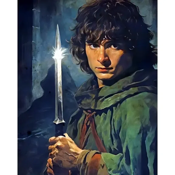 DIY 5D Diamond Painting By Number Kits Full Round Drill The Lord of The Rings Frodo Baggins Art Rhinestone Embroidery Cross Stitch Craft for Home Wall Decoration