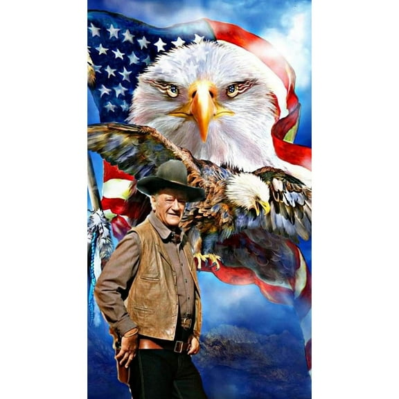 DIY 5D Diamond Painting By Number Kits Full Round Drill Western Cowboy John Wayne Art Rhinestone Embroidery Cross Stitch Craft for Home Wall Decoration