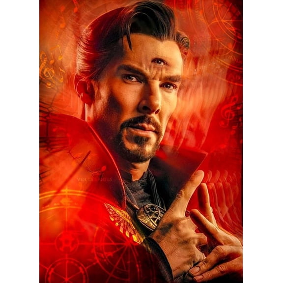 DIY 5D Doctor Strange Diamond Art Painting Kits 12x16 inch Full Drill Round Diamonds Rhinestone Embroidery for Wall Decoration Holiday Gifts