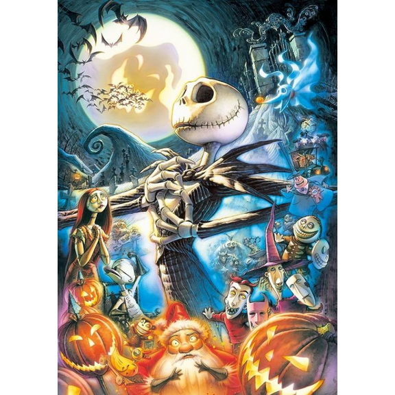 DIY 5D Full Round Diamond Painting Kit Diamond Art Kits for Adults Paint with Diamonds Kits Diamonds Embroidery by Numbers The Nightmare Before Christmas (12x16inch)