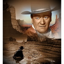 DIY 5D Full Round Drill Diamond Painting By Number Kits Western Cowboy John Wayne Rhinestone Embroidery Cross Stitch Art Craft Home Wall Decoration