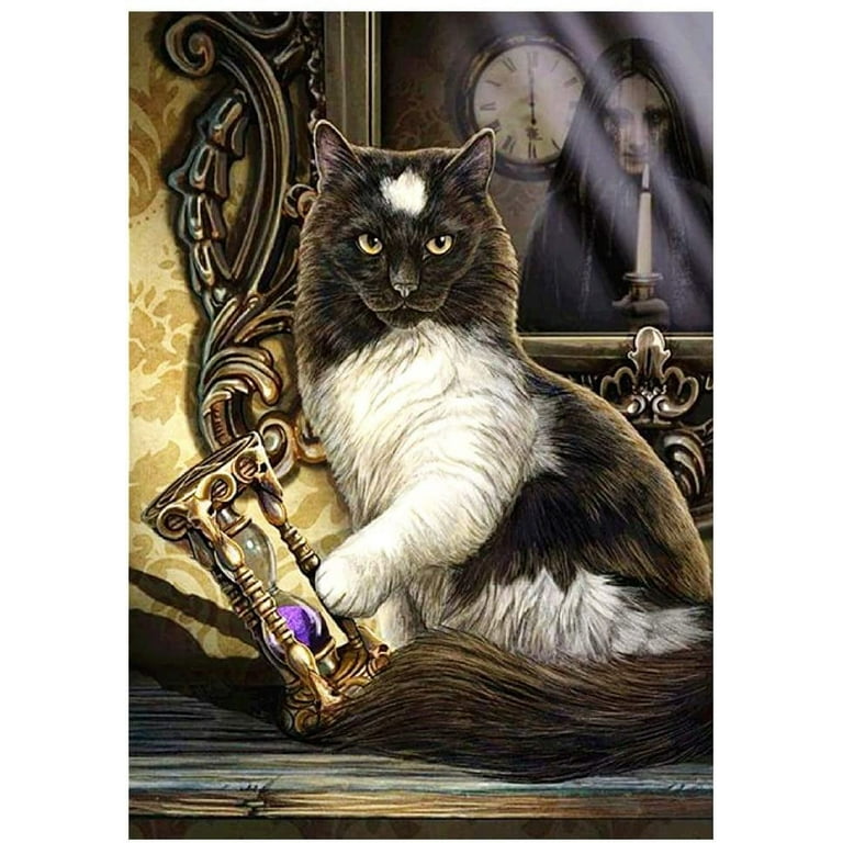Diamond Painting Animals Full Rhinestone Cat, Diamond Painting