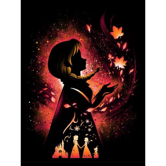 DIY 5D Princess Elsa Diamond Art by Number Kits Round Full Drill Acrylic Embroidery Arts for Home Wall Decor 11.8x15.8 inches