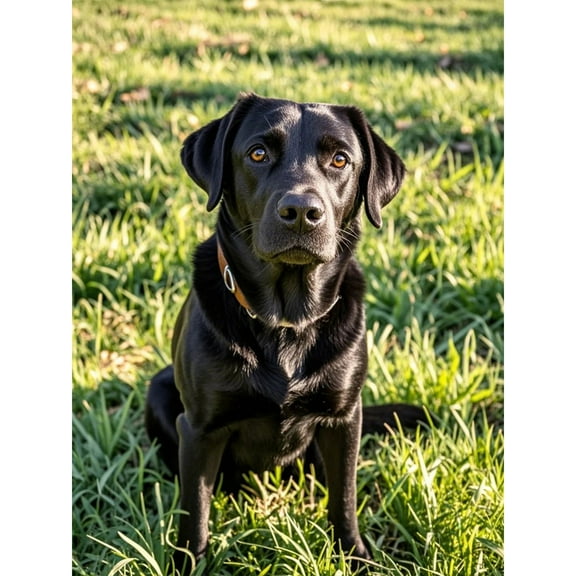 DIY 5D Round Full Drill Diamond Dot Gem Art Kits,Black Labrador Retriever pattern,Art for Home Wall Decor,Diamond painting handmade for Beginnersanimal Crystal Gem Art Diamond Painting 16x12 inch