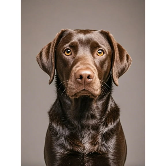 DIY 5D Round Full Drill,Diamond Gem Art Kits,Diamond painting handmade for Beginners Brown Labrador Retriever,5D Diamond Painting by Number Stitch Arts and Crafts for Living Room Decor 12x16 inch