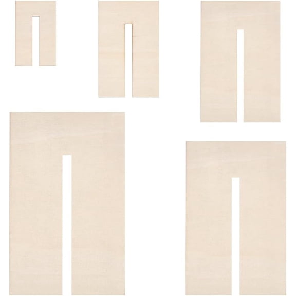 DIY 5Pcs Bow Maker Templates Wood Bow Tie Boards Craft Sewing Tool for Ribbon Bow Making Hair Bows Mixed Color Slot: 8mm DIY