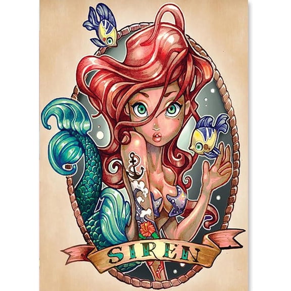 DIY 5d Diamond Painting Kits for Adults Mermaid Princess Full Drill Diamond Art Kits Paint by Numbers Diamond Dots Kits for Adults Beginner