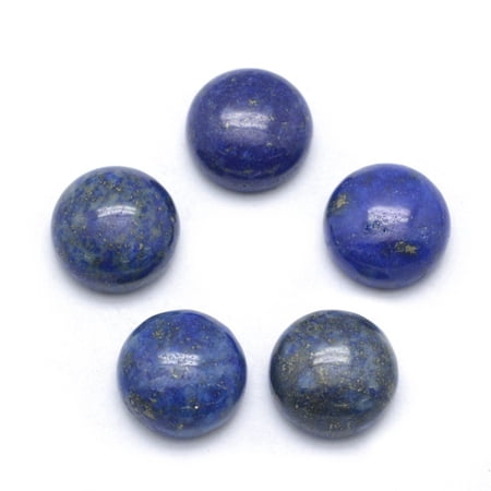 DIY 5pc Natural Lapis Lazuli Cabochons Half Round Dyed 10x4~5mm DIY