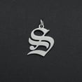 thumbnail image 1 of DIY 5pc Non-304 Stainless Steel Pendants with Jump Ring Old English Letter Laser Cut Stainless Steel Color Letter.S 17x13x1mm Hole: 3mm, 1 of 1