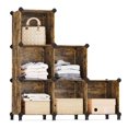 thumbnail image 1 of DIY 6 Cube Storage Organizer Cubbie Storage Modular Bookshelf for Living Room Rustic Brown, 1 of 8