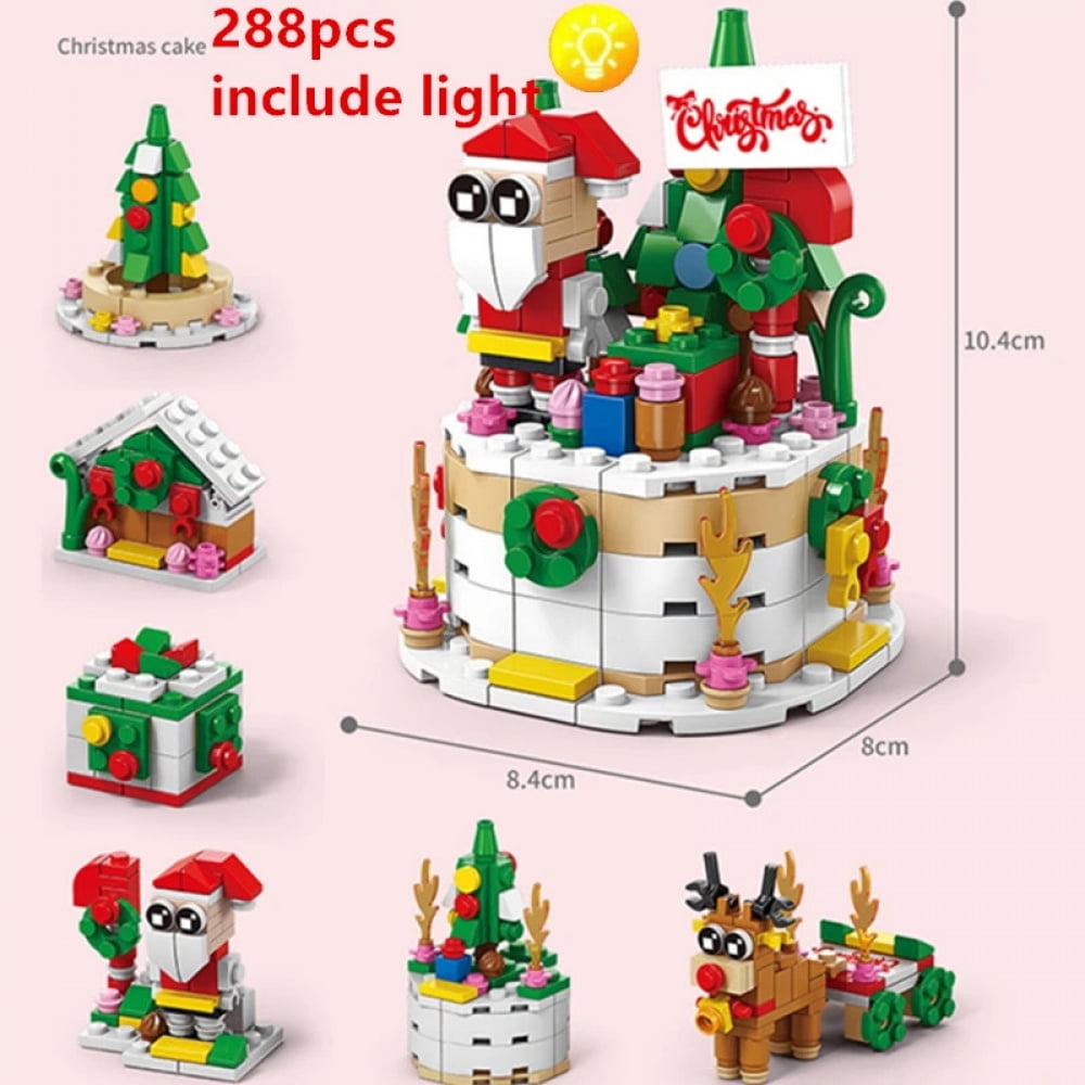 DIY 6in1 Lights Christmas Elk Deer Santa Claus Train Architecture Store ...