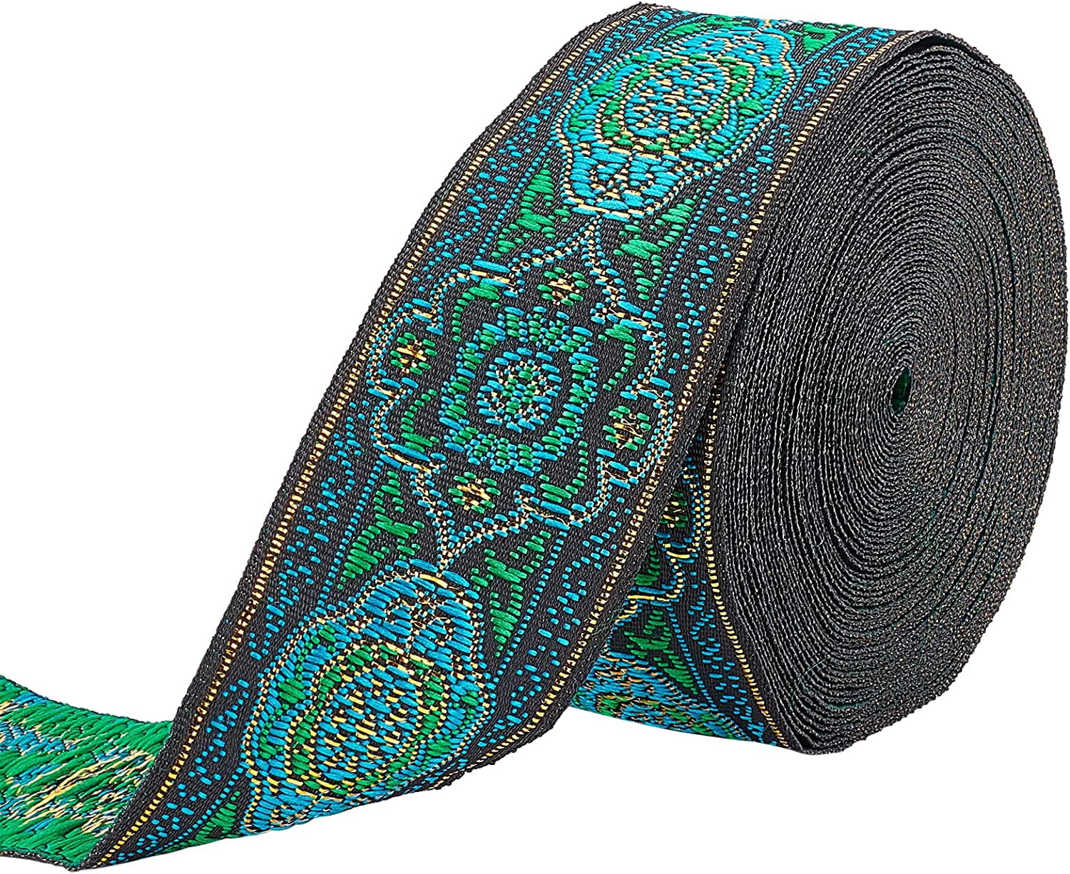 DIY 7.7 Yard 1.3 Inch Vintage Jacquard Ribbon Emobridered Woven Ribbon ...