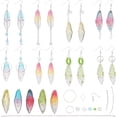 thumbnail image 1 of DIY 8 Pairs Insect Wing Earring Making Kits Wing Transparent Epoxy Resin Charms Pendants Glass Beads with Jump Rings for DIY Decorations Supplies Accessories Colorful, 1 of 7