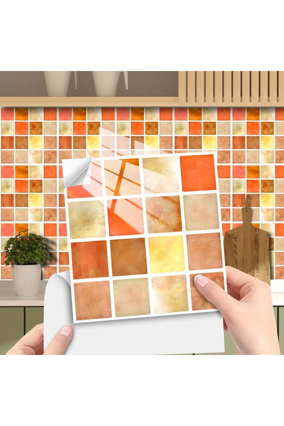 DIY Acrylic Decor PVC Adhesive Tile Stickers 10PCS Geometric Grid Wall Smooth Edge For Friends Family Gift Solid Black