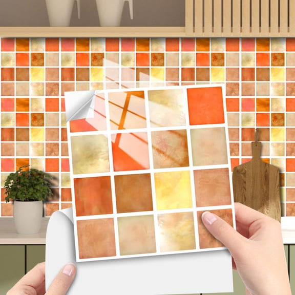DIY Acrylic Decor PVC Adhesive Tile Stickers 10PCS Geometric Grid Wall Smooth Edge For Friends Family Gift Solid Black