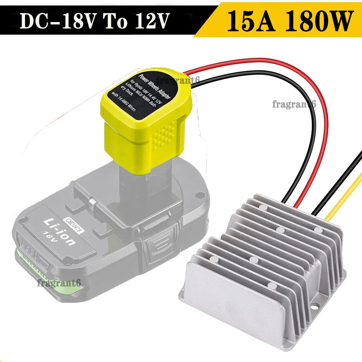Convertitore Step Down da 18 V a 12 V per batteria Ryobi da Convertitore Step Down da 18 V a 12 V per batteria Ryobi da