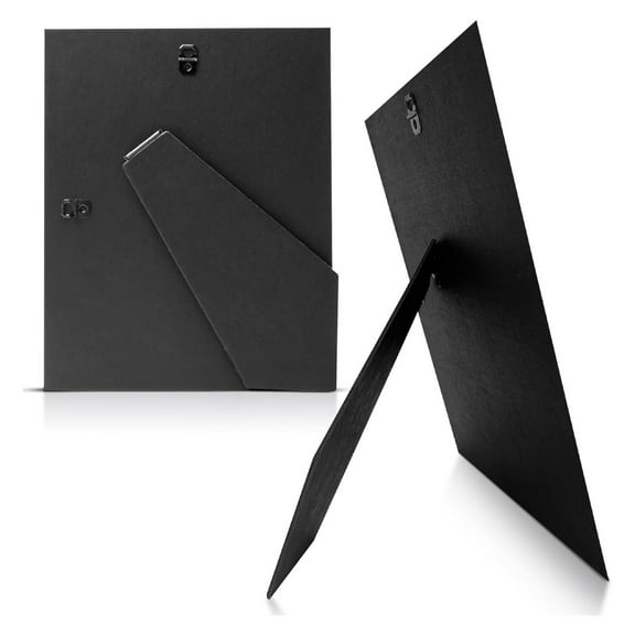 DIY Adjustable Back for 8x10 Picture Frames Solid Black Cardboard Display Stand for Photos, Art, Tiles & More, , Made in USA (Pack of 4) 8x10-4