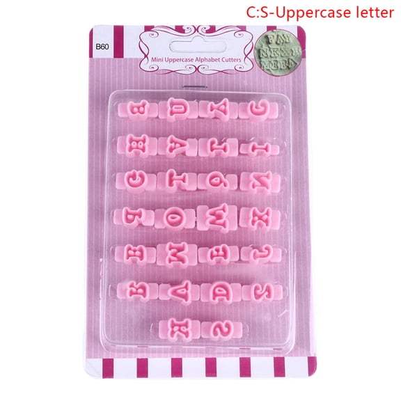 DIY Alphabet Cake Mold Letter Cookies Cutter Words Press Stamp Embossing Mould Plastic Letter Fondant Cake Biscuit Baking Mould