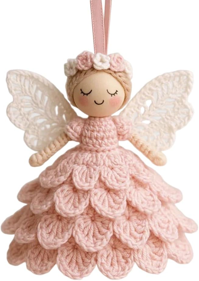 Kit De Crochet Ange DIY Pour Débutants - Taille Finie 15cm - Avec Instructions - Décoration Noël Ou Cadeau Fait Main - 13