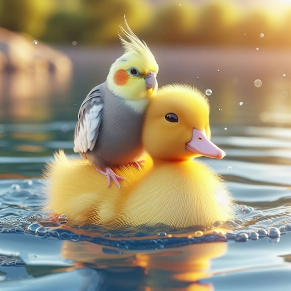 DIY Animal Diamond Painting Kits for Adults Anime Duck 5D Diamond Art Kits, Full Drill Diamond Painting Kits, Gem Arts and Crafts for Beginner Home Wall Decor