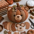 thumbnail image 1 of DIY Animal Pumpkin Sewing Kit, Halloween DIY Pumpkin Patchwork Craft Kit, Woodland Animals Craft Kits, Fabric Sewing Set for Adults, Halloween Table Home Decor, Handmade Gift for Mom, Grandmother(F), 1 of 9
