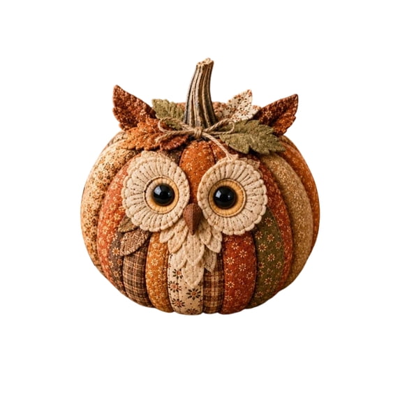 DIY Animal Pumpkin Sewing Kit,Harvest Fabric Animal Pumpkin Craft Set for Adults Beginners,Autumn Thanksgiving Home Ornament Craft Kit,Hand Sewing Decor(D)