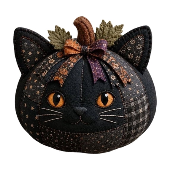 DIY Animal Pumpkin Sewing Kit,Harvest Fabric Animal Pumpkin Craft Set for Adults Beginners,Autumn Thanksgiving Home Ornament Craft Kit,Hand Sewing Decor(B)