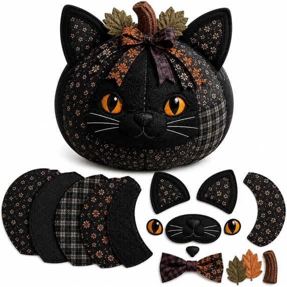 DIY Animal Pumpkin Sewing Kit, Woodland Crafts for Adults | Sew charming animal pumpkins for autumn, Halloween and holiday displays with coordinated craft supplies.(B)