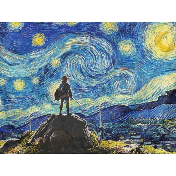 DIY Anime Diamond Art Kits for Adults Beginners,Easy Starry Night Diamond Painting Kits for Adults,Cartoon Full Drill Gem Art Kits for Home Wall Decor 12X16 Inch.