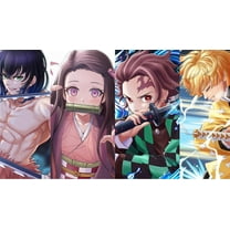 DIY Anime Diamond Painting Kits for Adults, Demon Slayer 5D Diamond Art Kit Full Drill Round for Crafts Wall Decor