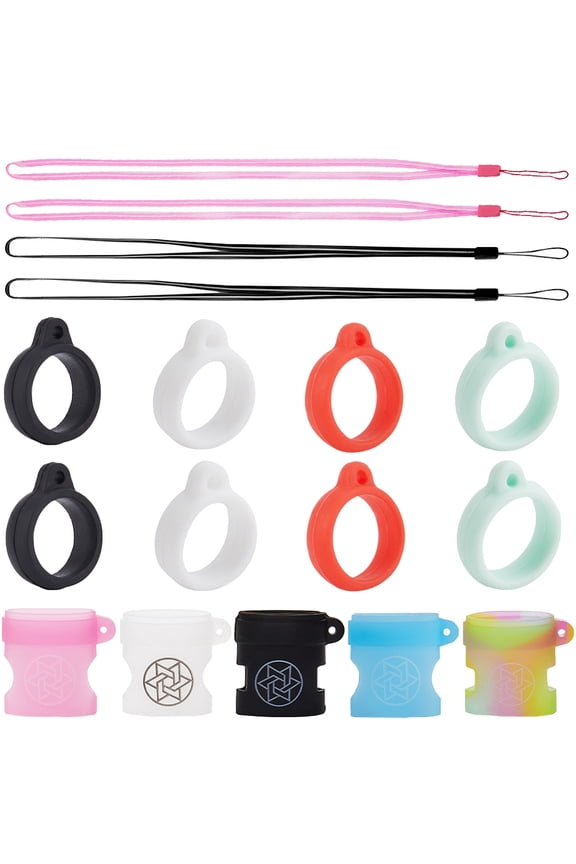 DIY Anti-lost Necklace Lanyard Making Kit Including Star of David Silicone Anti-Lost Hanging Signs & Pendant Rubber Lanyard Straps