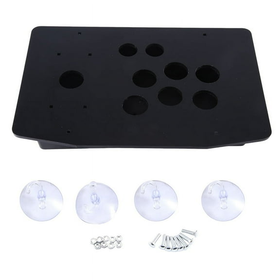 DIY Arcade Joystick Replacement Acrylic Panel Case Handle Game Kit Sturdy Construction Easy to Install Black