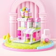 thumbnail image 1 of DIY Architecture Castle Lighthouse Street View House Building Blocks Kit Girls Bricks Classic Movie Model Kids Toys For Children, 1 of 10