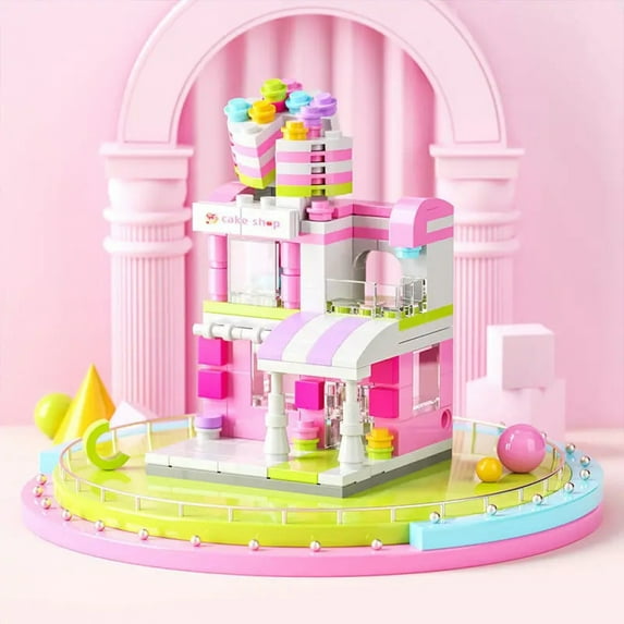 DIY Architecture Castle Lighthouse Street View House Building Blocks Kit Girls Bricks Classic Movie Model Kids Toys For Children