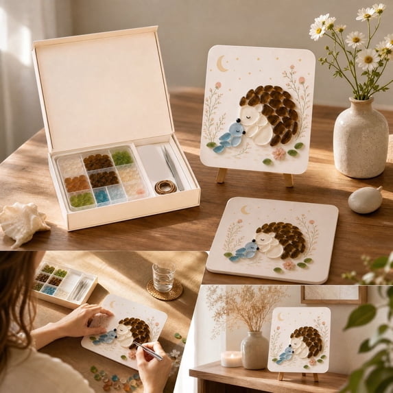 DIY Art Kit Picture Decor with Stand,Sticker Painting Set,10ml
