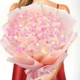 thumbnail image 1 of DIY Artificial Flowers,Handmade Spring Bouquet,52pcs Butterfly Bouquet with Lights,Artificial Flower Bouquet DIY Crafts Kit,Gift for Mom Teacher friend, 1 of 7