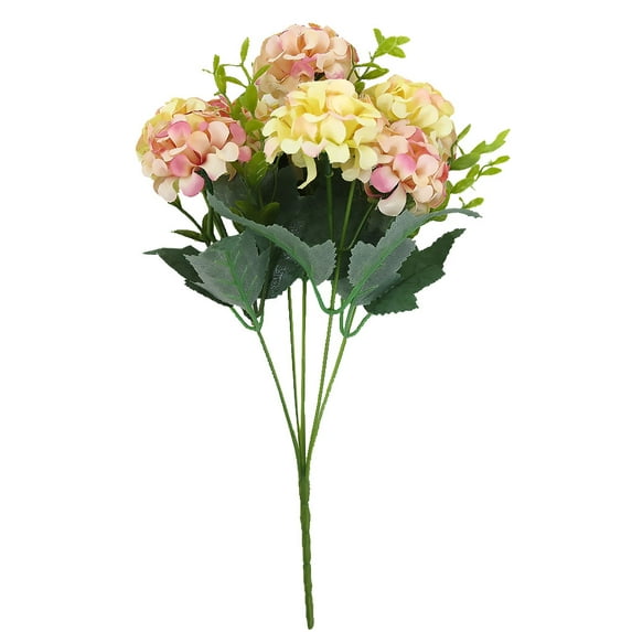 DIY Artificial Flowers Small Rose Hydrangea Bride Bouquet Xmas Party Decor Faux Flowers Wedding Home Decoration champagne