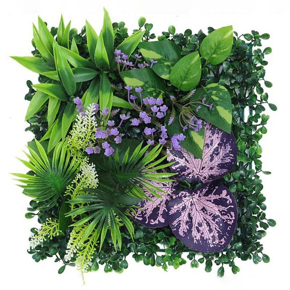 DIY Artificial Plant Wall Panel Durable Lifelike Simulation Maple Plant Sheet Green No Watering Fake Green Grass Mat