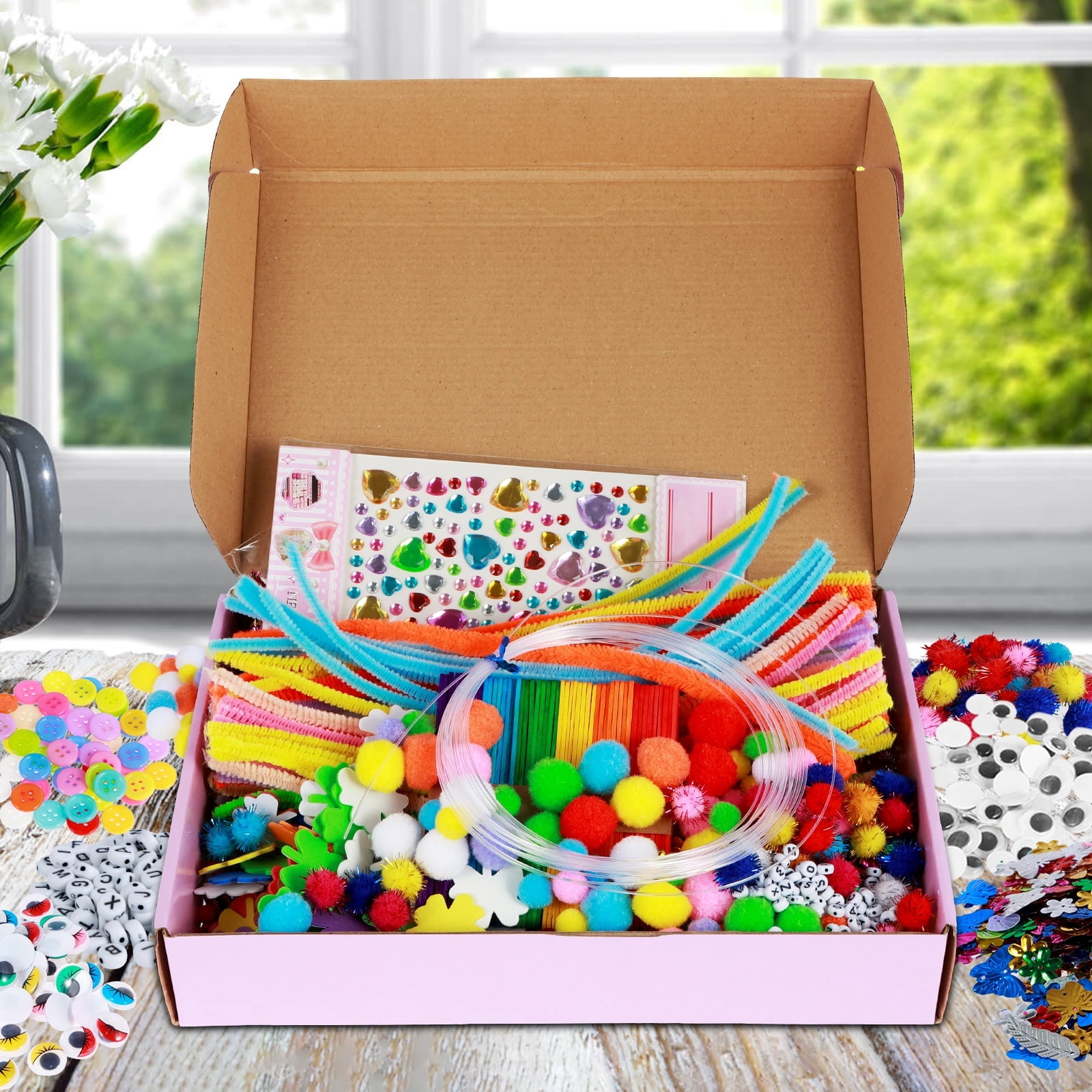 DIY Arts and Crafts Supplies Kit Educational Handmade Creative Material Set For Kids (asshown )