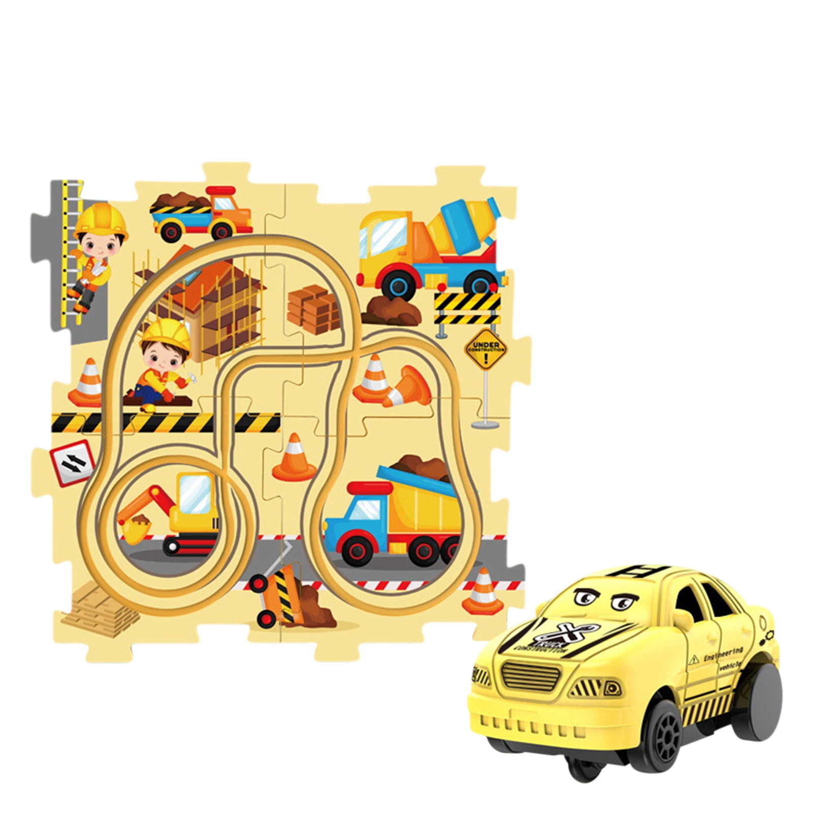 DIY Assembly Electric Cart Upgrade Children's Puzzle Track Game Set